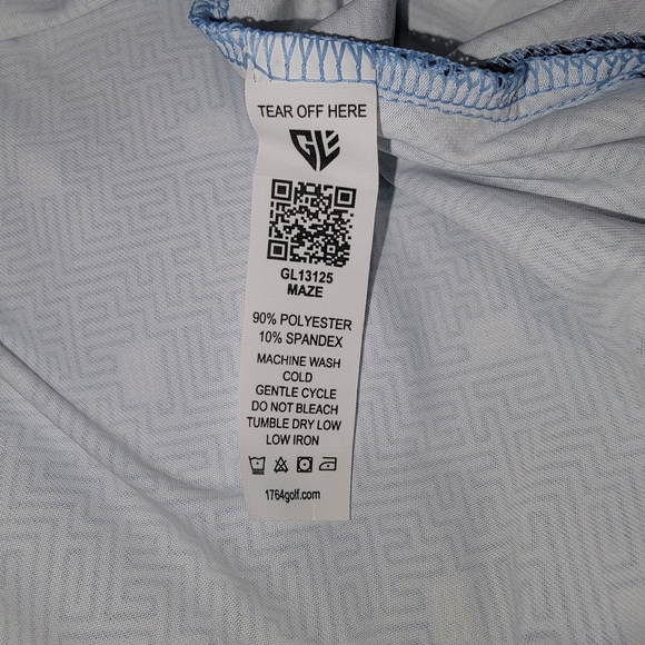 Robert Graham Blue and Black Polka Dot Polo Shirt - Picture 3 of 6